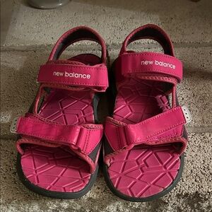 New Balance Bright Pink Velcro Sport Sandals